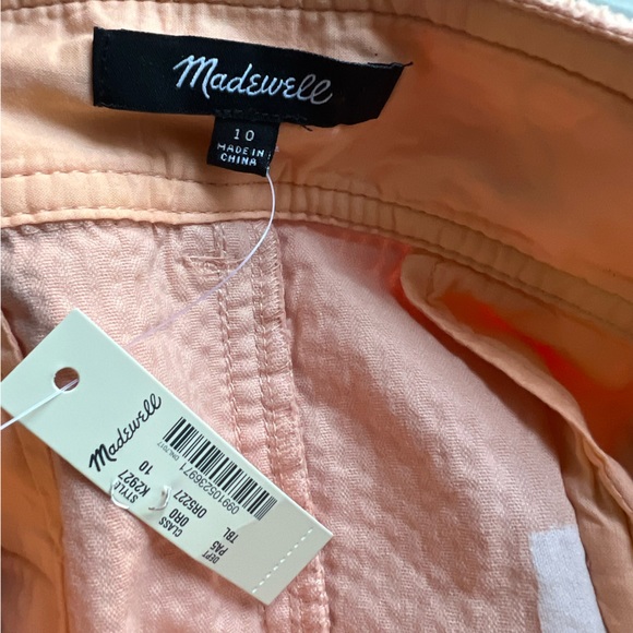 Madewell Corduroy A-Line Mini Skirt Peach size 10 - Picture 3 of 11